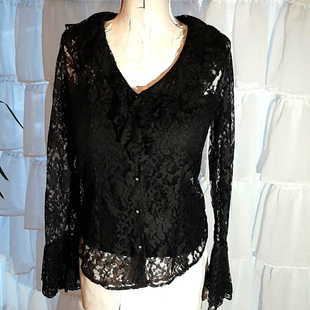White Stag lace top